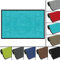 FB FunkyBuys Washable Dirt Trapper Door Mats Indoor & Outdoor, Heavy Duty Non Slip Doormats, Rubber Backed Floor Mat, Super Absorbent Front Door Mat, Entrance Rug (Teal Blue-Plain, 60cm x 80cm)