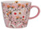 Gisela Graham Pink Ceramic Mug with Daisy Design