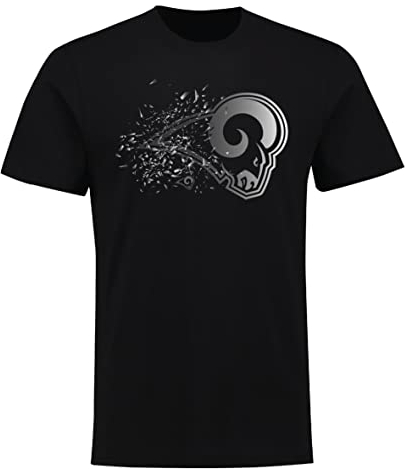 NFL Los Angeles Rams Shatter Graphic Logo Football Shirt schwarz (L)