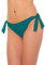 Aquarti Bikinihose Damen mit seitlicher Schnürung – Hüftslip Bikinihosen für Damen in Unifarben, Farbe: Smaragdgrün, Größe: 36