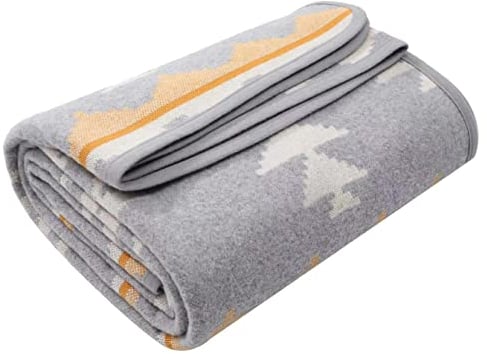 ACUSHLA Merinowolle Wolldecke Warme Decke Wohndecke Sofadecke Blanket Tagesdecke Plaid Sofa Großer Überwurf Ideal für Outdoor-Camping, Alle Jahreszeiten (160x220 cm-Marokko Weiß)
