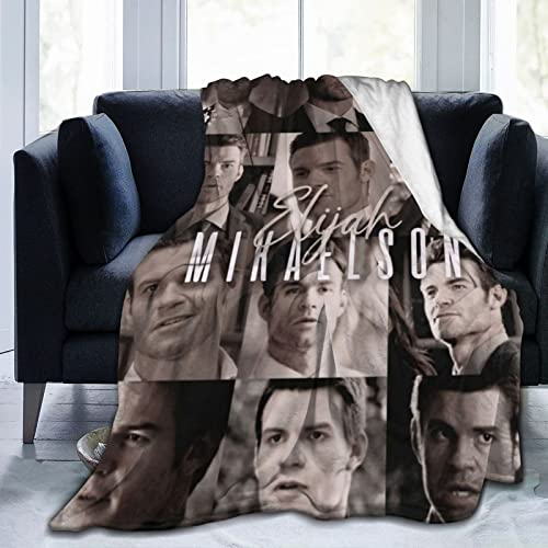 Kuschelige Plüsch-Elijah-Thow-Decke Mikaelson-Flanelldecke, Bettwäsche, warmes Fleece, weiche Decke für Sofa, Couch, Wohnzimmer, Büro, Auto, Camp, Stranddecken, 60x50