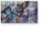 DEQORI Frühstücksbrett Glas | klein 23x14 cm | Motiv Stilvoller Tinteneffekt | Design Schneidebrett für Küche | Frühstücksbrettchen antibakteriell & rutschfest | Glasplatte & Servierplatte