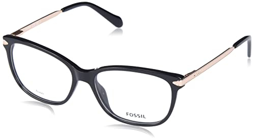 Fossil Fos 7150 807/16 BLACK Eyewear Women Acetate, Standard, 55