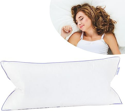 QUQON© 40x80cm Kissen - Daunenkissen Nordic - Kopfkissen mit Daunen & Federn für erholsamen Schlaf | Stützkraft Weich - Allergikerfreundlich & Natur pur