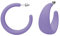 Soul-Cats 1 Paar Kunststoff Creolen Acryl Ohrstecker Ohrringe Hoops Retro, Farbe:flieder