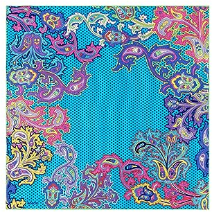 Roeckl Paisley Illusion 53x53 Schal, Turquoise, Standard