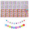 Blingfun 1850PCS Alphabet Perlen Set,Doppelte bunte A-Z Buchstabe Perlen, 28 Arten Alphabet Perlen für Armbänder machen, Herz Perlen für Freundschaft Armband Kit (colorful/colorful)