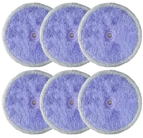 KAMNIK 4/6pcs Mopping Cloths ，Compatible For EVERYBOT Edge RS700 RS500 Replace Washable Mother Yarn And Microfiber Mop Pads Household Clenaing Tool (Color : 6PCS)