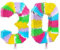 Playflip Pinata Zahl 30 bunt Pastell 30. Geburtstag