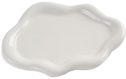 NIDONE Plateau à bijoux pour femme, plat à bibelots en forme de nuage, joli plateau à bijoux en céramique, porte-bague, plateau à cosmétiques, crème pour boucles d'oreilles, organisateur de colliers