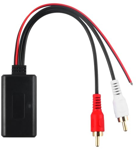 2 RCA Adaptador de Audio Plug and Play, Receptor de Audio Estéreo Inalámbrico Bluetooth, Receptor Transmisor Bluetooth 5.0, Receptor Bluetooth Coche para Reproducir Música en el Coche