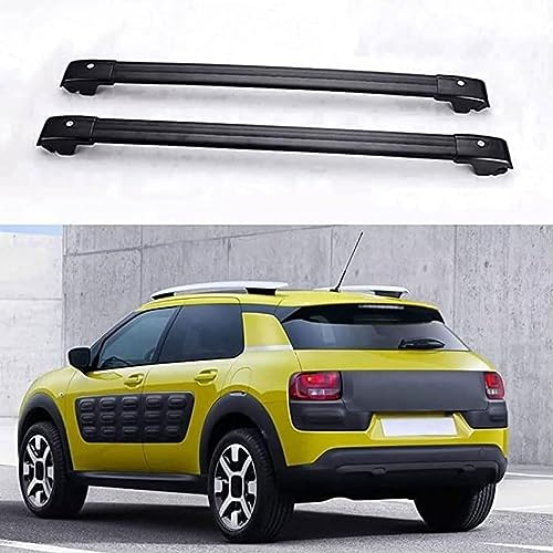 Dachträger Dachgepäckträger für Citroen C4 Cactus Hatchback 2015-2020, Verstellbare geschlossene Seitenschiene Aluminium Fahrradträger Dachboxen