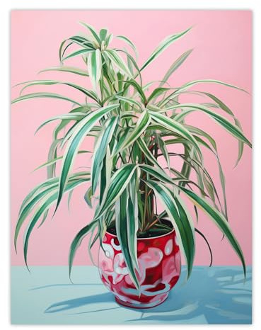 Wee Blue Coo Spider Plant Lover Pink Green Blue Unframed Wall Art Print Poster Home Decor Premium
