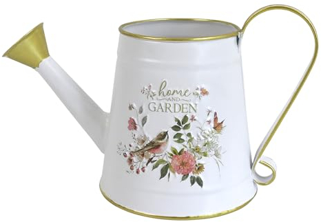 Z² BellaDecor Kleine Gießkanne Metall Gießkanne Zimmerpflanzen Verzinkte Gießkanne Garten Vintage Deko Metall Kanne mit Griff & Schnabel Landhaus Deko, ZDHA1365