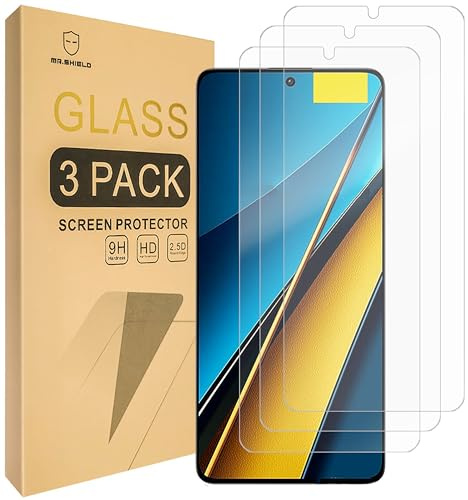 Mr.Shield 3-Piezas Cristal Templado para Xiaomi Poco X6 | 9H Anti-Arañazos Vidrio Templado Protector Pantalla