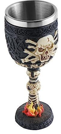 PRETYZOOM Skull Drinking Cups Unique Goblet Resin Skull Design Perfect for Punk Bar Halloween Cosplay Party