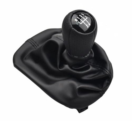 Viviance 5/6 Gang Schaltknauf Schalthebel mit Manschette Kofferraumabdeckung kompatibel mit Seat Leon MK1 Toledo MK2 1998-2005 - 5 Geschwindigkeiten
