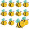 10 Stück Bienenballons, Folienballons, Cartoon-Tierballons, Babypartyballons, süße Ballons, Partyballons, kreative Designballons, Kinderballons, lustige Ballons
