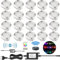 DarisingSun 20er Set WIFI LED Bodeneinbauleuchten Außen RGB Ø45mm LED Einbaustrahler Kompatibel mit Amazon Alexa, Google Home, IP67 Wasserdicht Terrassen Einbauleuchten Außen für Küche Garten Gehweg