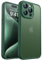 CANSHN Funda Mate para iPhone 15 Pro 6,1 Pulgadas, [Protección Total de La Cámara], Carcasa Fondo Mate Translúcido - Verde Oscuro