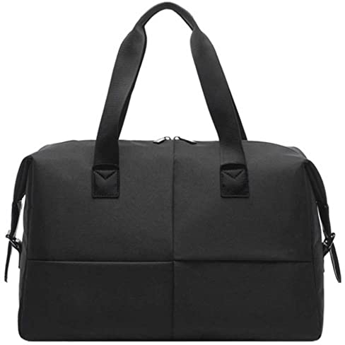 QTANZIQI Große Kapazität Handgepäcktasche Reisetasche Herren Weekender Damen Taschenfach Große Handtasche Sporttasche Schwarz