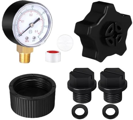 Manómetro para piscina, Manómetro para filtro de piscina | Medidor de agua Medidor de bomba de piscina | Piezas de piscina, reemplazo de manómetro de bomba, manómetro de filtro de piscina para piscina