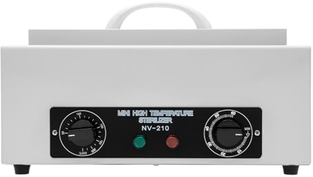 Heißluftsterilisator Sterilisator Desinfektion Kosmetik Fußpflege Tattoo Nagel Heißluft Sterilisator 300W mit Timer für Schönheitssalons, Nagelstudios, Pediküre (1.5L)