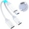 2 in 1 Dual USB C Headphone & Charger Adapter, USB C Splitter Type C Audio Aux Charger Cable Adapter, PD 60W Fast Charging compatible with iPhone 15/Samsung S24 S23 S22/iPad/Pixel/Xiaomi