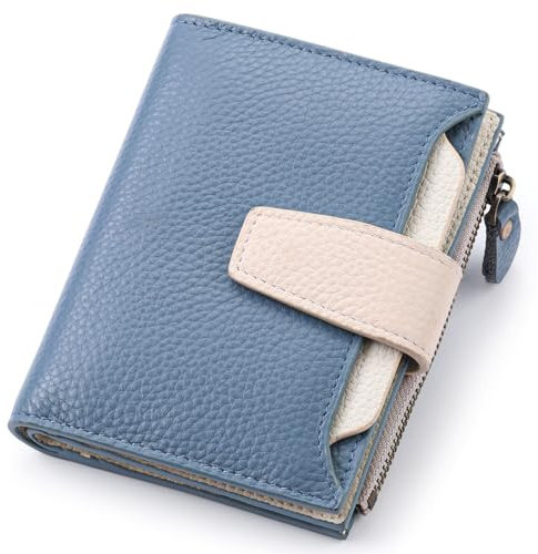 SENDEFN Portefeuille Femme Cuir Porte Monnaie Femme Fermeture Eclaire, Portefeuille et Porte Carte Femme RFID Blocage