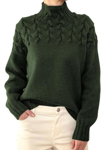 TEPTDirio Women's Long Line Jumpers - Funnel Neck & Cropped Turtleneck in Orange & Purple - Boat Neck Styles for Women UK