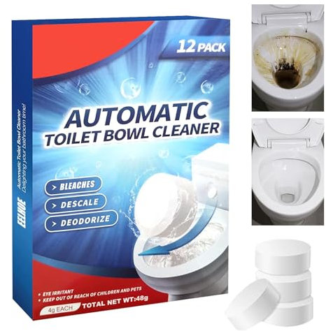 Pestañas de acción de espuma de inodoro, 12 piezas de limpiador de inodoro, pastillas limpiadoras de inodoro, descalcificador de inodoro, tabletas limpiadoras de inodoro, limpiador de lejía, limpiador