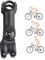 LIMEOW 1 Stück Lenkererhöhung Fahrrad Lenkervorbau Fahrrad Lenkererhöhung Vorbau 31,8 MTB Vorbau Fahrrad Vorbau Geeignet für Mountainbikes Rennräder Citybikes Falträder Gravelbikes und E-Bikes
