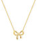 YYPERLE Gold-Halskette für Frauen - Bogen-Halskette, 14K Gold plattiert zierlichen Bogen Anhänger Choker Halskette, Mode Bogen Schmuck Geschenke für Frauen (Gold-Schleife-03)