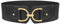 Waist Wow Damen Breiter Gürtel für Kleider Mode Elastischer Taillengürtel Damen Stretchgürtel Hüftgürtel mit Goldener Schnalle, Schwarz, Fit Taillengröße 78cm-86cm