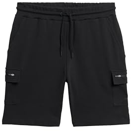 Superdry Herren Funktions-Cargoshorts mit Logo Schwarz XL
