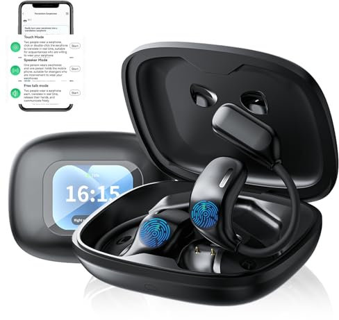 WingFly AI Übersetzer Kopfhörer, 134 Sprachen Übersetzung Gerät Kopfhörer mit App, AI Kopfhörer für Echtzeit-Sprachübersetzung, Translator Earbuds für iOS und Android, Reisen und Business