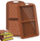 2 Pièces Moule Tablette Chocolat, Tablette de chocolat Dubai Sans BPA, Moule Silicone pour Chocolat, Praline, Bonbons, Barres énergétiques