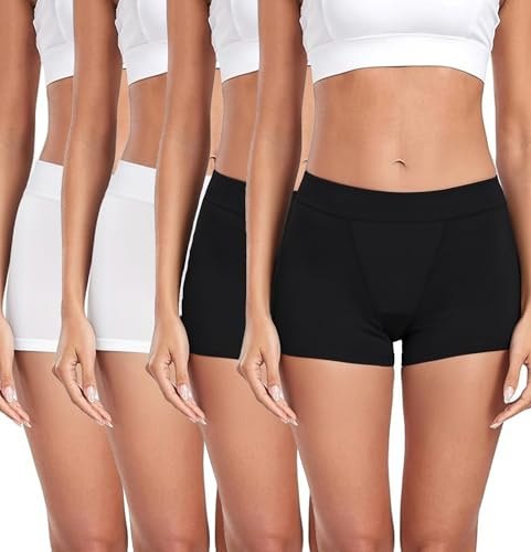 Ocexteur Shorty Femmes Boxer Femme Coton Short Anti Frottement Cuisse Femme Sport Caleçon avec Entrejambe Large Lot de 2/4/5