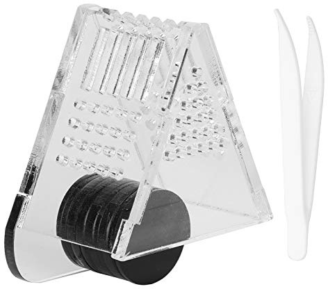 Kleine Größe Acrylfischfutter, Magnetischer Aquariumkegel Roter Feeder V Form Shrimp Feeder mit Pinzette für Fische, Lebende und Trockene S Geeignet zu Sein