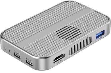 Eieenotee Magnetic M.2 NVMe SSD Enclosure 10Gbps USB C Docking Station with Cooling Fan -Compatible 4K60HZ SD/TF PD 100W