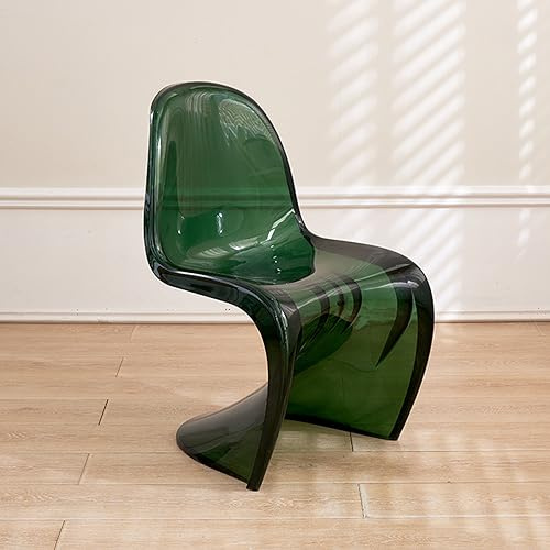 Moderner S-förmiger Barstuhl - Stilvoller Acryl-Esszimmerhocker, transparenter Designerstuhl für Make-up & Essen, trendiger Internet-Promi-Stil, 2er-Set
