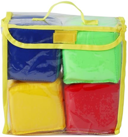 Zanthicia Confezione da 4 bambini che giocano a fazzoletti da taschino cubo fai-da-te Class Early Educational Gaming Blocchi impilabili per la casa all'aperto