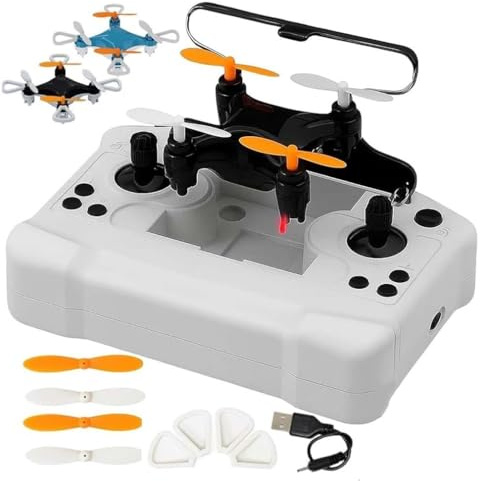 All-Ages Mini Drone with Easy Stunt Flights & 360° Tricks, Mini Drohne für Kinder, RC Drone mit Mehrfarbige LED Lichter & Höhenhalt, Quadrocopter mit 3D Flips für Kinder und Anfänger (Schwarz)