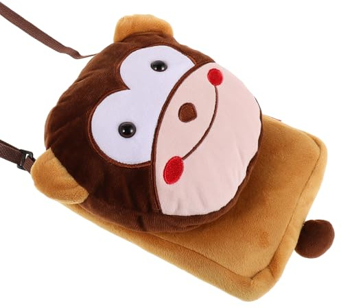 IMIKEYA Umhängetasche mit Affen-Dekor, niedliche Umhängetasche für kleine und leichte Tier-Plüsch-Mini-Umhängetasche zum Spielen und Reisen