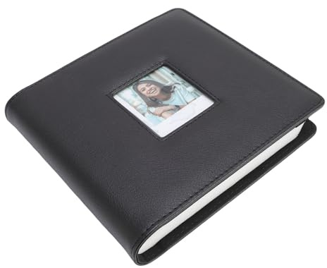 Generic Kleines Fotoalbum mit 288 Taschen, Elegantes PP-PU-Sofortbildkamera-Album für Go, Ideal für die Langzeiterinnerung, Kompakt und Tragbar, Ideal für Familien, PU-Leder und PP-Material (Black)