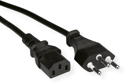 VALUE Netzkabel T12 auf C13, schwarz, 1,8 m