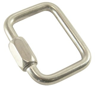 Yacht Steel Edelstahl Schraubverbinder quadratisch, 4mm, 39,5mm AISI316/A4