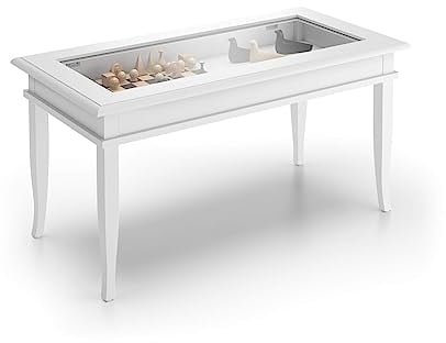 MOBILI FIVER, Classico Couchtisch, Weiß, matt, Made In Italy