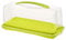 Rotho Fresh Kuchenbehälter mit Haube und Tragegriff, Kunststoff (PP) BPA-frei, grün/transparent, (36,0 x 16,5 x 16,5 cm)
